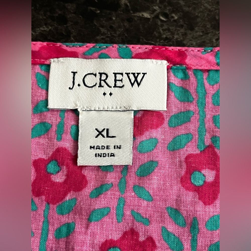 J. Crew Pink Floral Mini Dress with Green Tassel
(Bin 11) - Picture 9 of 9